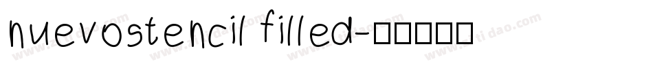 nuevostencil filled字体转换